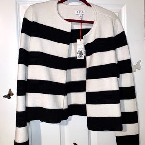 Black and white striped Elle Sweater